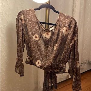 H&M Cropped Sheer Blouse